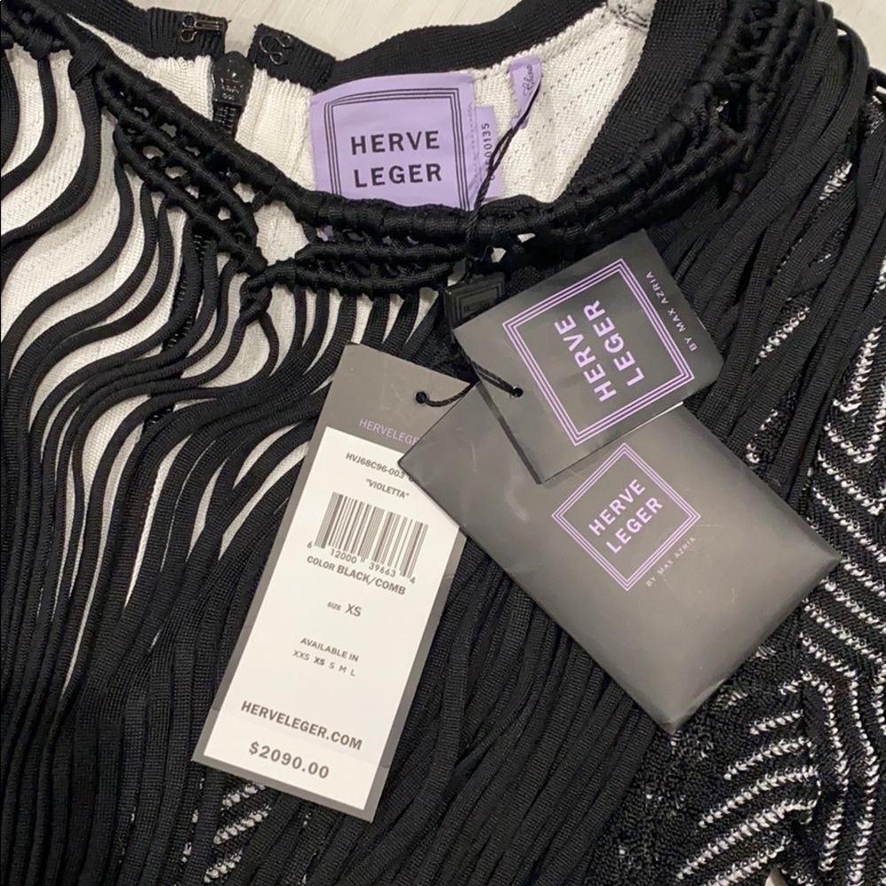 Herve Leger Maxi Fringe Dress - Picture 7 of 8